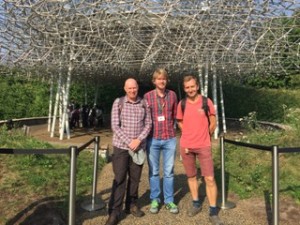 Myself, Hauke and Dave next to the Hive at Kew Gardens