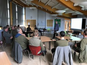 Solitary bee nests and pests presentation at RHS Harlow Carr