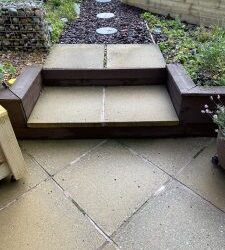 Hedgehog enters garden using a Hedgehog Highway then walks the plank!